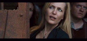 Laurence with Gillian Anderson, obeying the first rule of Extras Club: always latch on to the talent.