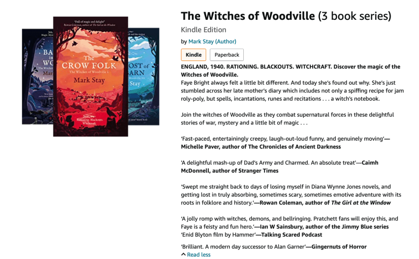 Witches of Woodville now on Kindle in the USA &&nbsp;Canada